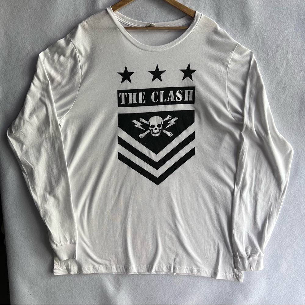 The Clash Bella Canvas Classic White Longsleeve Tee